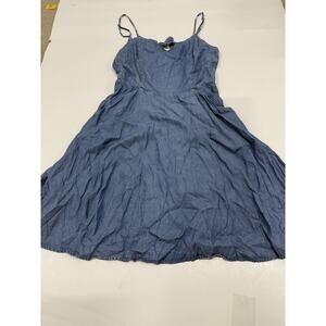 LC Lauren Conrad Blue Chambray Midi Dress